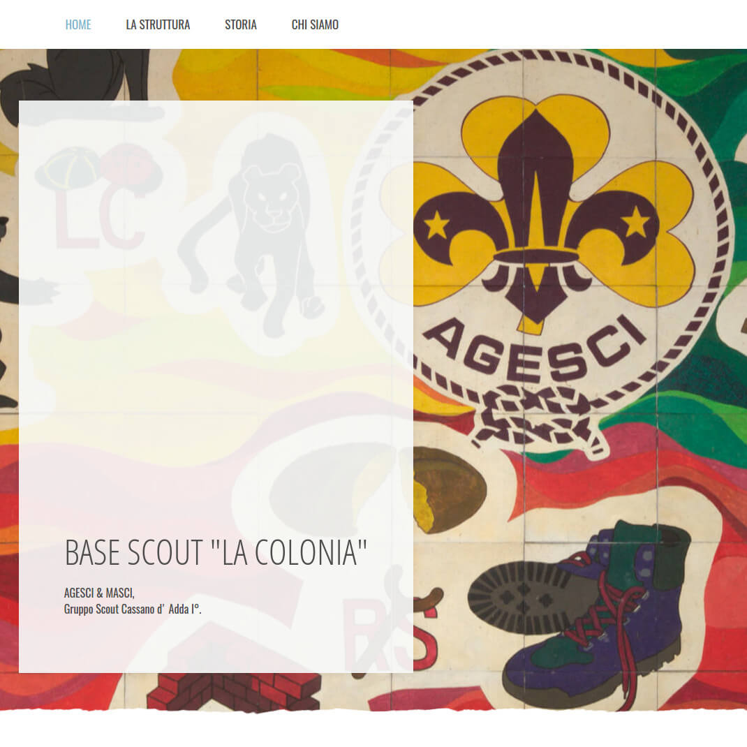 Home page del sito Colonia Scout Cassano d'Adda