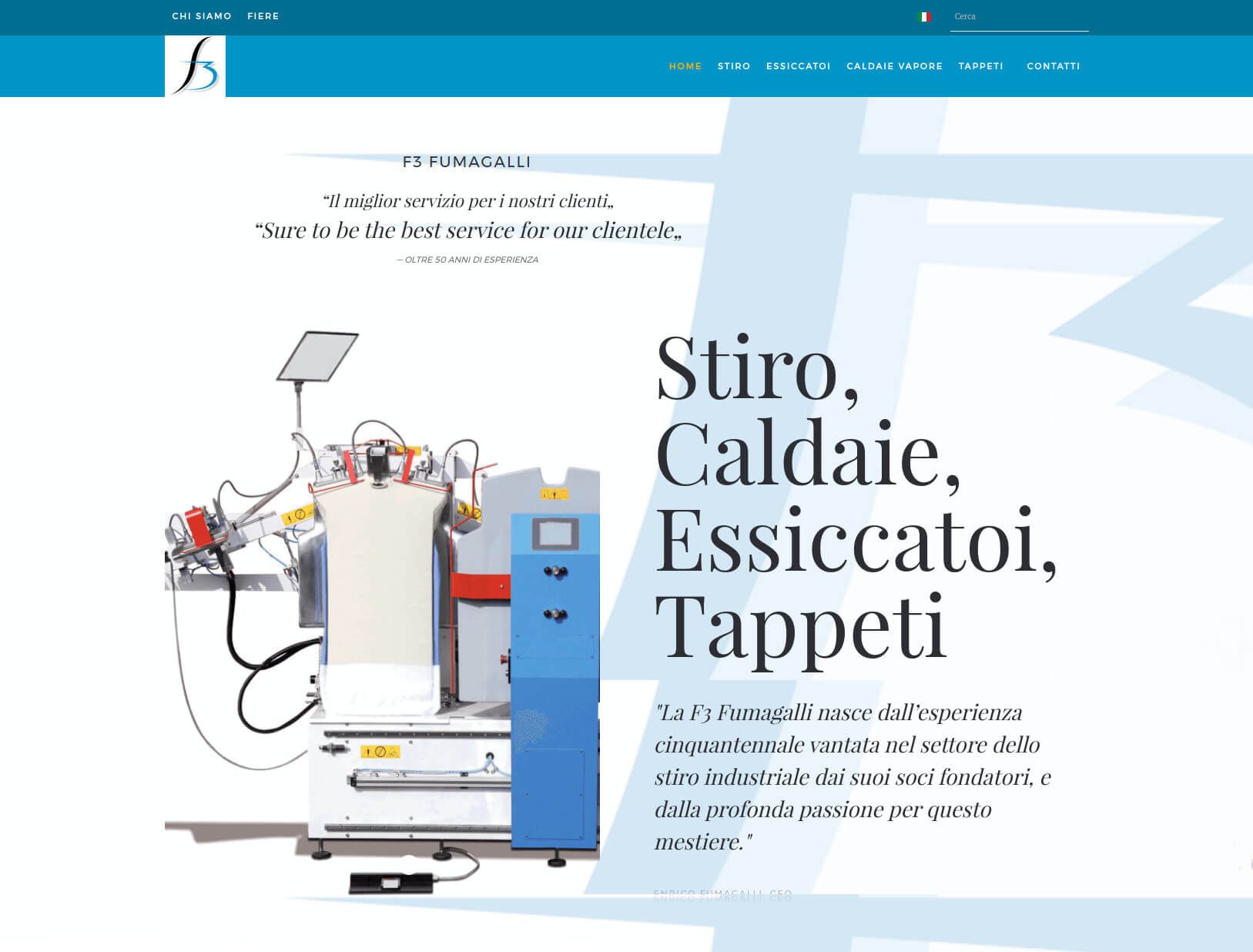 Home page del sito F3 Fumagalli
