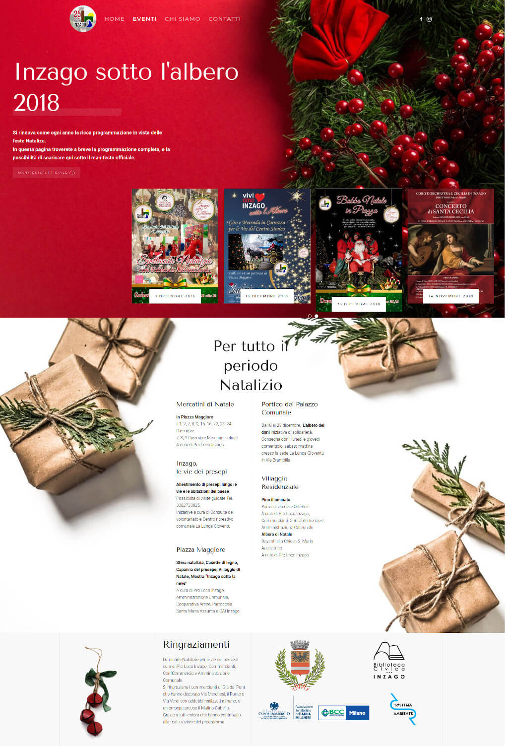 Home page del sito ProLoco Inzago
