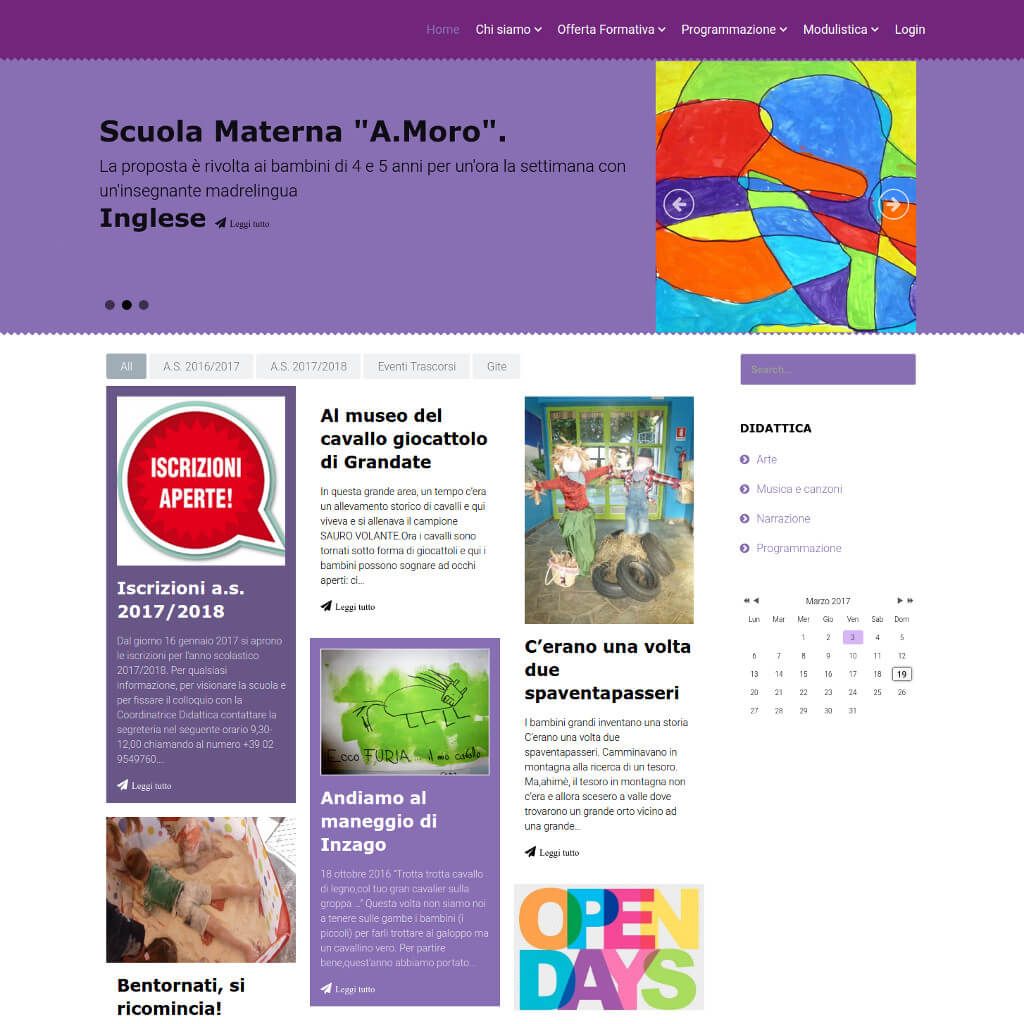 Home page del sito Scuola dell'infanzia "A. Moro"