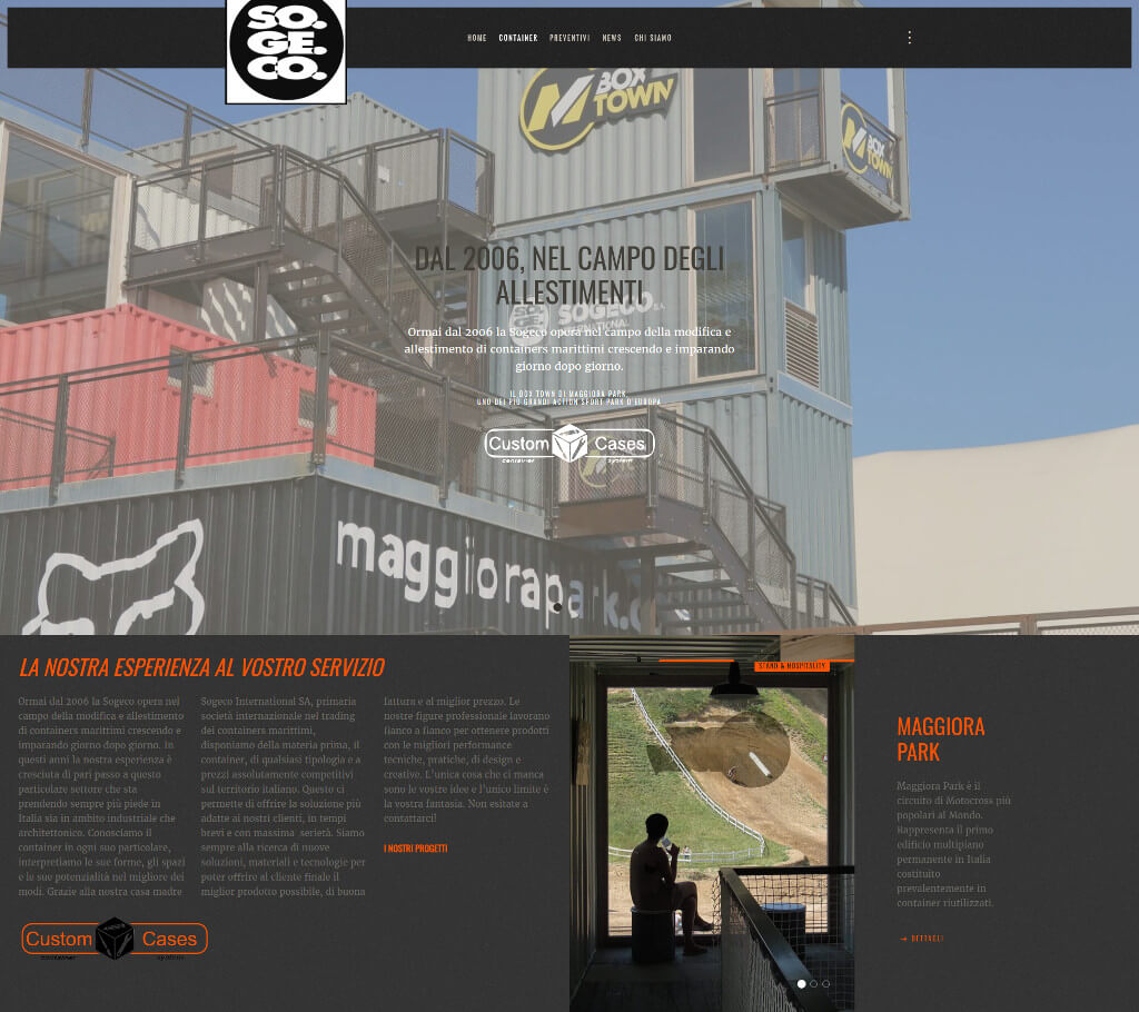 Home page del sito Sogeco Italia